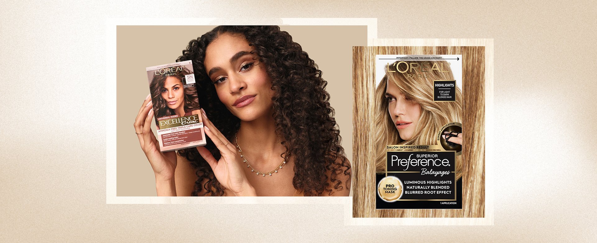 A woman holding box dye